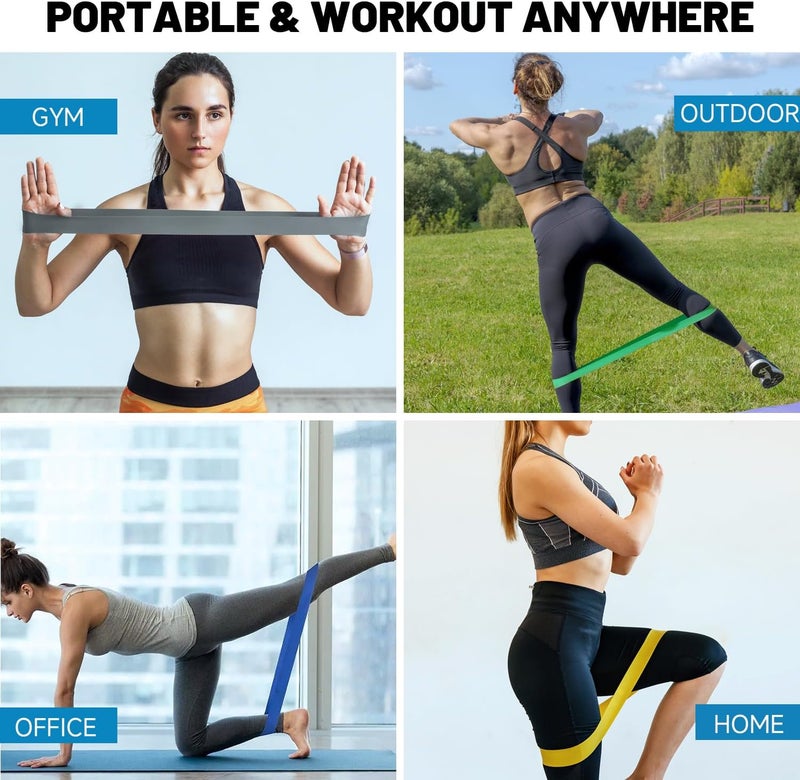 ROSAPOAR Resistance Bands, Pull Up Assist Bands - Workout Bands, Eexercise Bands, Long Resistance Bands Set for Working Out, Fitness, Training, Physical Therapy for Men Women - Image 5